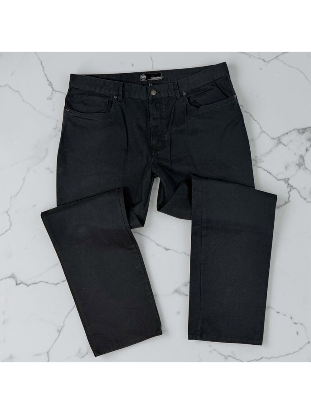 Weatherproof Jeans Size 36x32 Mens Black Twill Tech Pants Straight Leg SCWP556